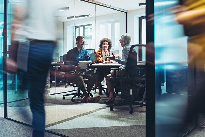 Health marketing professionals holding a meeting Health marketing professionals holding a meeting